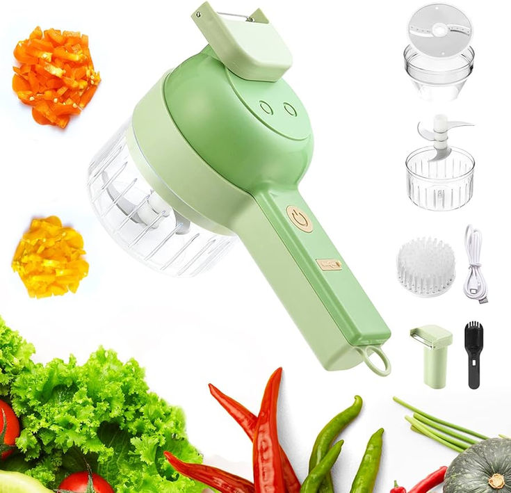 4 in 1 Portable Electric Vegetable Cutter Set